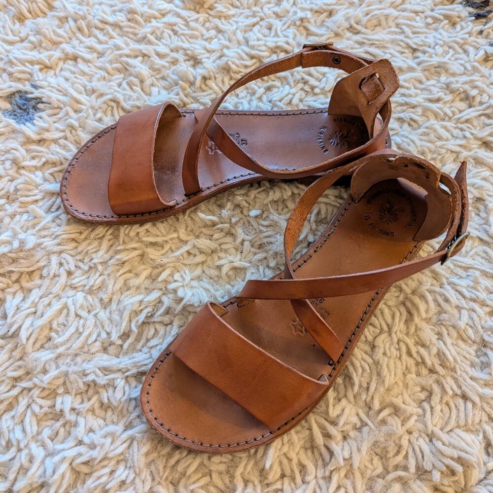 Italian leather sandals brown